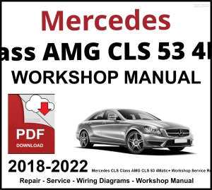 Mercedes CLS Class AMG CLS 53 4Matic+ 2018-2022 Workshop and Service Manual