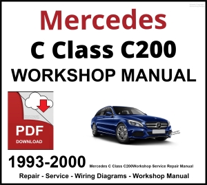 Mercedes C Class C200 Workshop and Service Manual 1993-2000