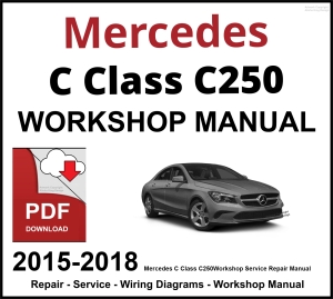 Mercedes C Class C250 Workshop and Service Manual