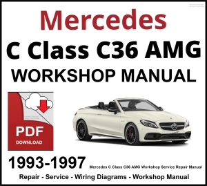 Mercedes C Class C36 AMG Workshop and Service Manual 1993-1997