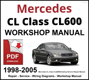 Mercedes CL Class CL600 1998-2005 Workshop and Service Manual