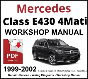 Mercedes E Class E430 4Matic Workshop and Service Manual 1999-2002