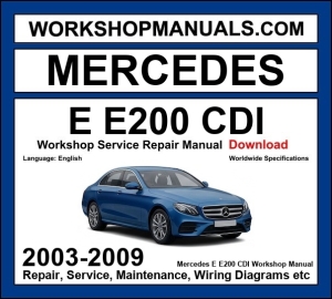 Mercedes E200 CDI W211 2003-2009 workshop manual covering 2.1L OM646 four-cylinder diesel engine with service repair procedures and wiring diagrams dealer software download