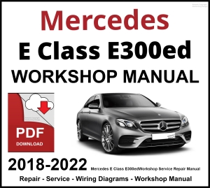 Mercedes E Class E300ed Workshop and Service Manual 2018-2022