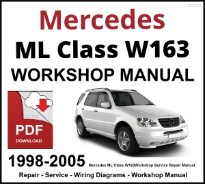 Mercedes ML Class W163 Workshop and Service Manual