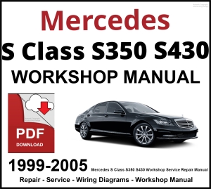 Mercedes S Class S350 S430 Workshop and Service Manual