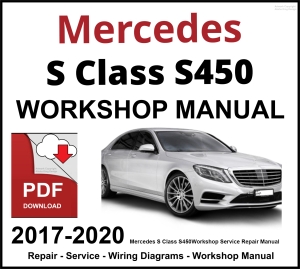 Mercedes S Class S450 2017-2020 Workshop and Service Manual