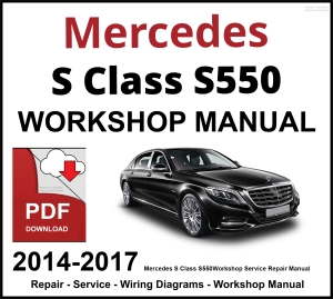 Mercedes S Class S550 2014-2017 Workshop and Service Manual