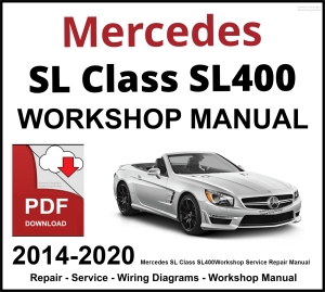 Mercedes SL Class SL400 2014-2020 Workshop and Service Manual