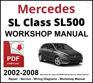 Mercedes SL Class SL500 2002-2008 Workshop and Service Manual