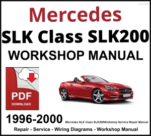 Mercedes SLK Class SLK200 1996-2000 Workshop and Service Manual