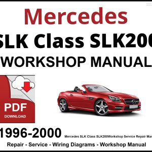Mercedes SLK Class SLK200 1996-2000 Workshop and Service Manual