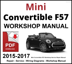 Mini Convertible F57 Workshop and Service Manual 2015-2017