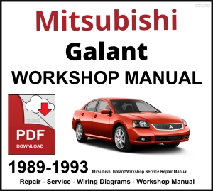 Mitsubishi Galant 1989-1993 Workshop and Service Manual PDF