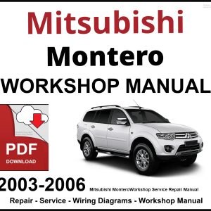 Mitsubishi Montero Workshop and Service Manual PDF