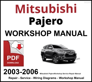 Mitsubishi Pajero Workshop and Service Manual PDF