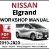 NISSAN Elgrand 2010-2020 Workshop and Service Manual PDF