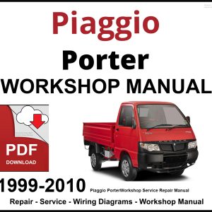 Piaggio Porter Workshop and Service Manual 1999-2010 PDF