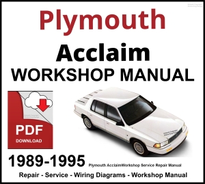 Plymouth Acclaim 1989-1995 Workshop and Service Manual PDF