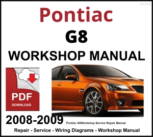 Pontiac G8 Workshop and Service Manual 2008-2009 PDF