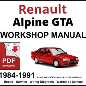 Renault Alpine GTA Workshop and Service Manual