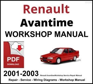 Renault Avantime Workshop and Service Manual