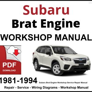 Subaru Brat Engine Repair Manual 1981-1994 PDF