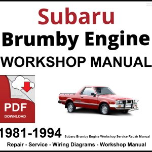 Subaru Brumby Engine Repair Manual 1981-1994 PDF
