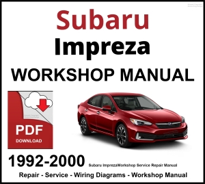 Subaru Impreza Workshop and Service Manual 1992-2000 PDF