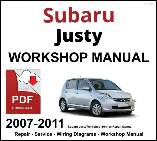 Subaru Justy 2007-2011 Workshop and Service Manual PDF