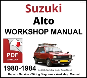 Suzuki Alto 1980-1984 Workshop and Service Manual PDF