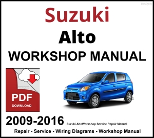 Suzuki Alto 2009-2016 Workshop and Service Manual PDF