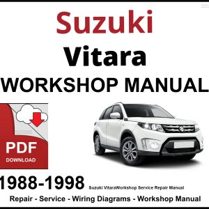 Suzuki Vitara Workshop and Service Manual 1988-1998 PDF