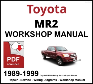 Toyota MR2 1989-1999 Workshop and Service Manual PDF