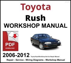 Toyota Rush 2006-2012 Workshop and Service Manual PDF