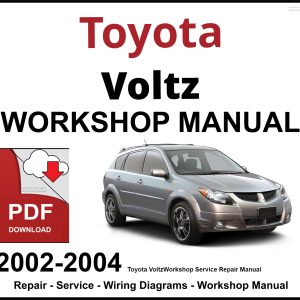 Toyota Voltz 2002-2004 Workshop and Service Manual PDF