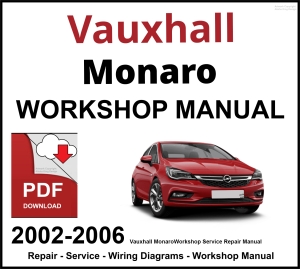 Vauxhall Monaro 2002-2006 Workshop and Service Manual PDF