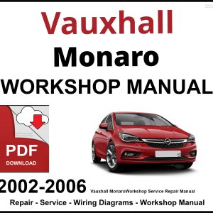 Vauxhall Monaro 2002-2006 Workshop and Service Manual PDF