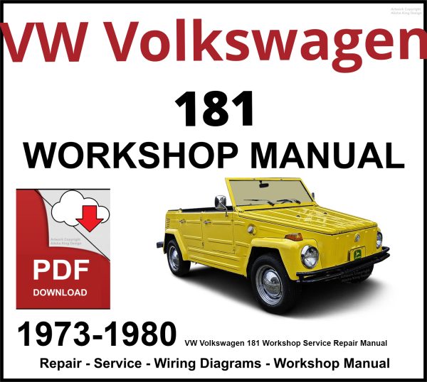VW Volkswagen 181 Workshop and Service Manual 1973-1980 PDF