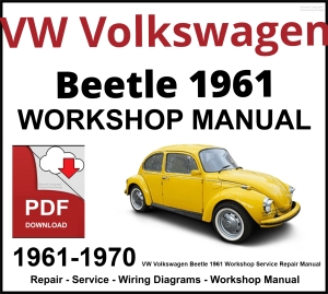 VW Volkswagen Beetle 1961-1970 Workshop and Service Manual PDF