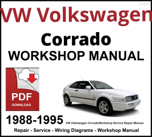 VW Volkswagen Corrado 1988-1995 Workshop and Service Manual PDF