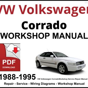 VW Volkswagen Corrado 1988-1995 Workshop and Service Manual PDF
