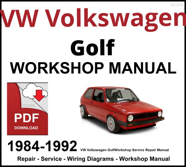 VW Volkswagen Golf 1984-1992 Workshop and Service Manual PDF