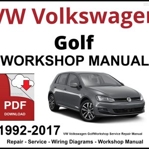 VW Volkswagen Golf 1992-2017 Workshop and Service Manual