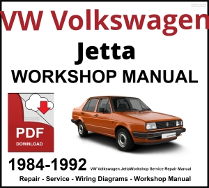 VW Volkswagen Jetta 1984-1992 Workshop and Service Manual PDF