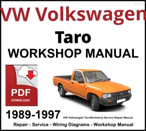 VW Volkswagen Taro 1989-1997 Workshop and Service Manual PDF