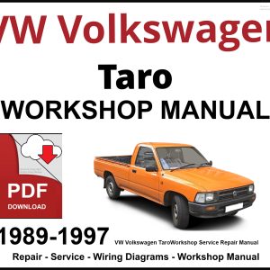 VW Volkswagen Taro 1989-1997 Workshop and Service Manual PDF