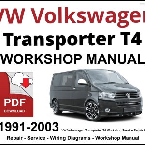 VW Volkswagen Transporter T4 Workshop and Service Manual 1991-2003