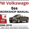 VW Volkswagen Eos 2006-2016 Workshop and Service Manual