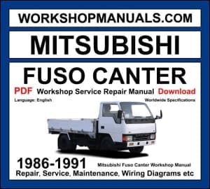 Mitsubishi Fuso Canter 1986-1991 Workshop Manual Download PDF